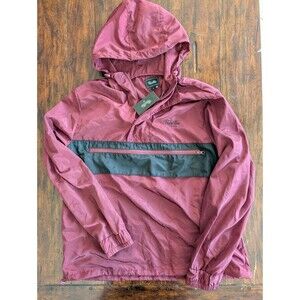 Primitive Skateboarding Jacket Mens Large Red Black Windbreaker Hooded 1/4 Zip